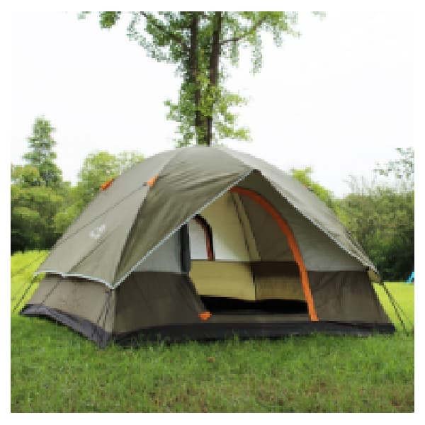 tent-for-3-4-pax-double-layered-waterproof-silver-orange-color-with-balcony-extension-size-210210130cm