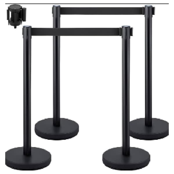 black-base-and-pole-with-2m-silver-strap-with-base-and-its-strap